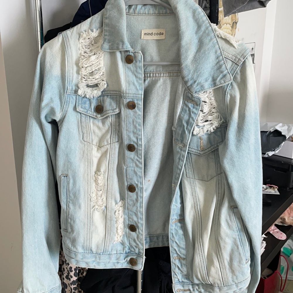 Hip length denim